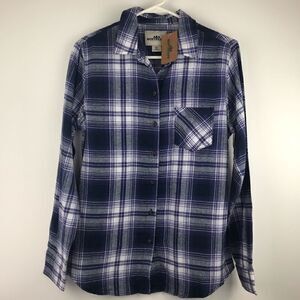 Northeast Outfitters Blue and White Plaid Lancelot Long Sleeve Shirt NEW